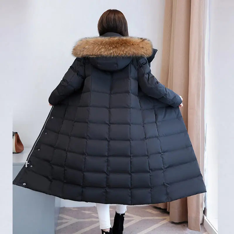 Fitaylor 2022 Женское зимнее большое пальто из искусственного меха пуховик длиной до