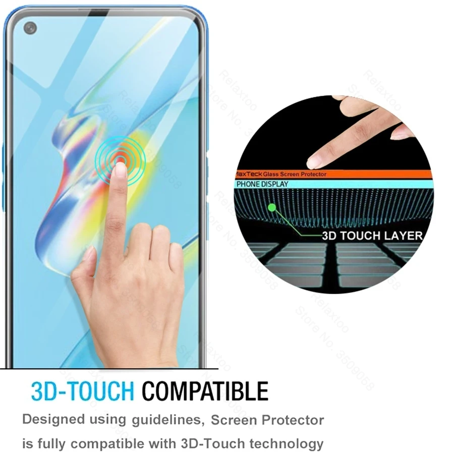 

2pcs 100% original protective glass for oppo a54 2021 4g cph2239 6.51'' smartphone screenprotector film cover orro appo a 54 54a