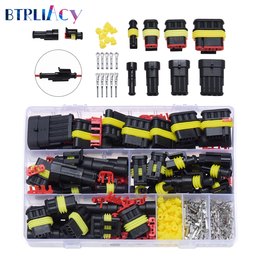 

BTRLIACY, 352 шт., HID, водонепроницаемый разъем, штекеры, 1/2/3/4 контактов, Автомобильный Электрический разъем, штекер, жгут грузовиков, скидка!