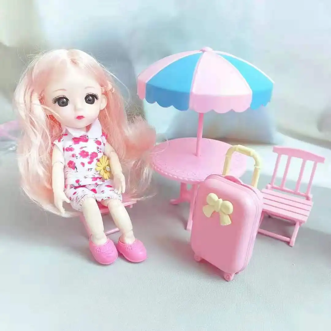

Doll House Mini Furniture Bedroom Children Play House Toy Cute Candy House Dressing Table BJD Doll Accessories Girl Gift