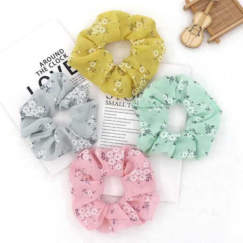 Женский хвостик для волос с милыми цветами модные летние эластичные резинки