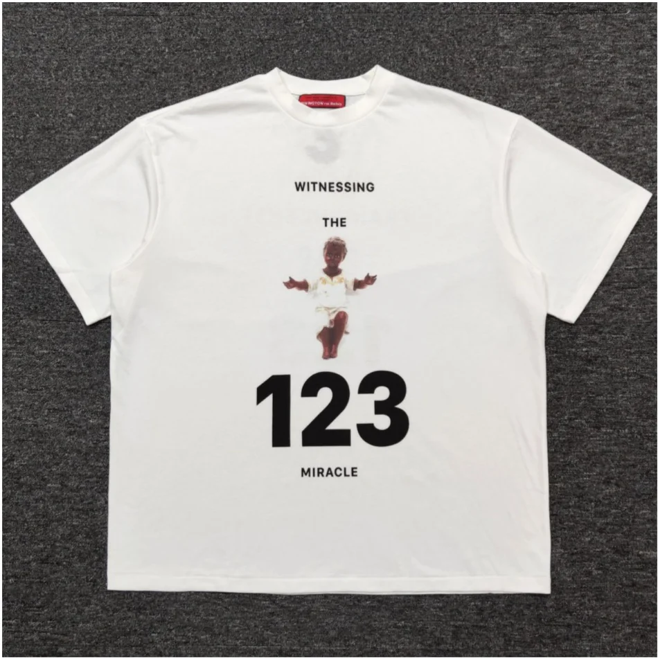 

Best Quality 2021ss Vintage RRR123 T Shirts Men 1:1 T-shirt 123 Number LOGO Letter Fashion Casual Women shirt mens clothing