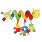 Мягкие детские игрушки, музыкальные спиральные подвесные игрушки в виде животных для кроватки, коляски, автокресла, для путешествий, для мальчиков и девочек, погремушки, колокольчик