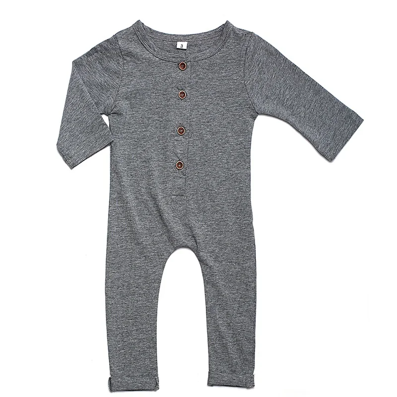 Baby Spring Rompers Boy Cotton Harem Jumpsuit Boy's Plain Black Gray Romper Pajamas Newborn Fashion Clothing 2021 New 30 |