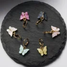 Kpop серьги-подвески с бабочками для женщин насекомое животное милые красочные акриловые серьги Aretes Aro Mujer Ювелирные серьги в подарок