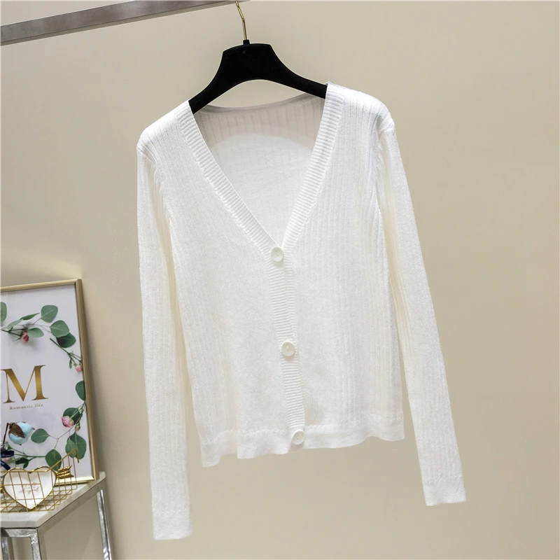 Кардиган женский весенний трикотаж для осени и кардиган с длинным рукавом