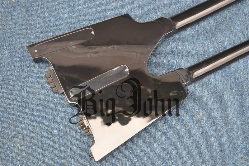 Бесплатная доставка Большой Джон двойная шея 4 струны электрический бас и 6 струн