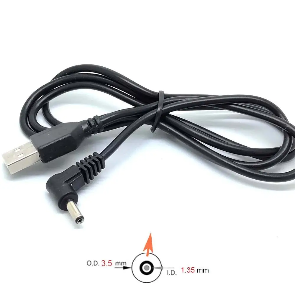 Кабель 90 углов ПК USB папа до 5 В DC 3 мм x 1 35 адаптер бочка Разъем питания Шнур