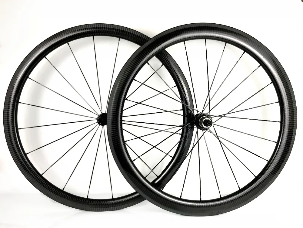 700C Дорожные Углеродные колеса 25 мм ширина Front-38mm Rear-50mm глубина клинчер/трубчатый