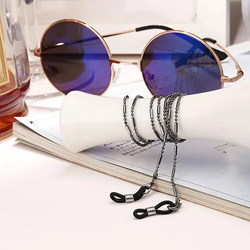 Минималистский Стиль черно-белую бисерная цепь очки с цепочкой шнурки для чтения