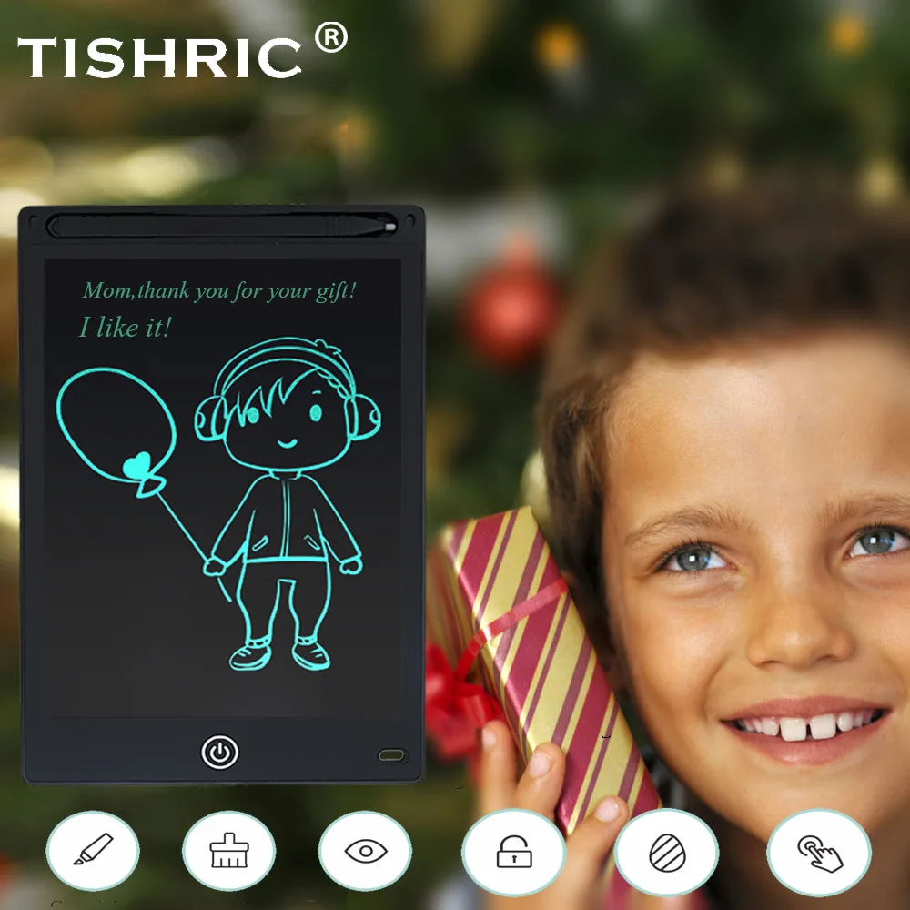 Планшет для рисования TISHRIC с ЖК экраном 8 5/10/12 дюйма электронный стираемый