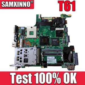 akemy 41w1487 42w7868 14 1 inch notebook pc main board for lenovo thinkpad t61 motherboard system board ddr2 free cpu free global shipping