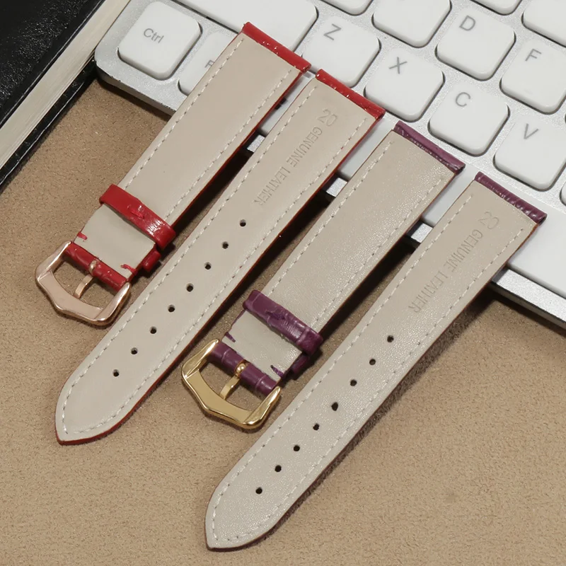 Genuine Leather  Watchband 14 15 16 17 18 19 20 21 22 23 24mm Colors  Strap For Tank Solo Series Male Female Watch Chain
