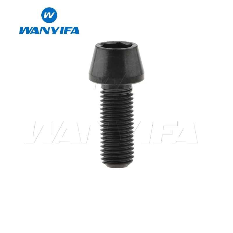 Wanyifa Винт С Титановым болтом M5x9 15, 16, 18, 20, 25 30 35, 40 45 50 55 60 мм шестигранный ключ заостренная форма кисти для Велосипедный вынос руля - Цвет: M5x15 Black