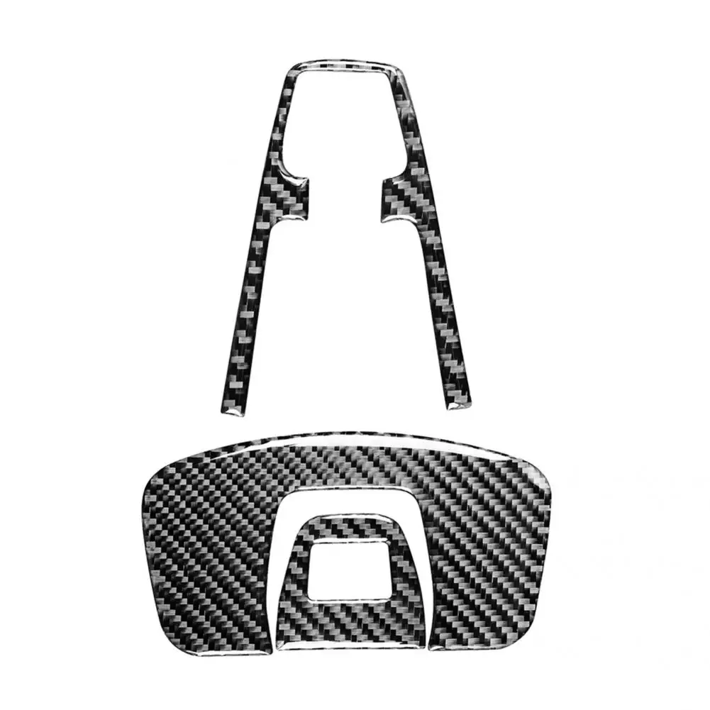 

Carbon Fiber 3Pcs Simple Car Interior Reading Light Trim Sticker Waterproof Panel Decal Soft