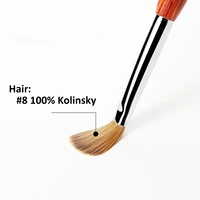 kolinsky acrylic nail brush good quality nail art mink brush wood handle gel builder manicure brush drawing tools size