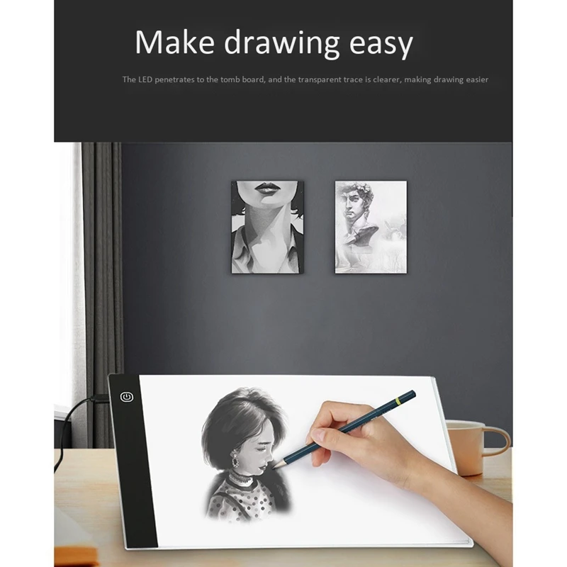 

Ultra Thin A4 LED Image Tablet Drawing Tablet Drawing Board Light Box Tracing Table Pad Diamond Painting Tools