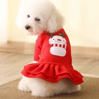 pet warm clothes dog girl costume princess dress 2 legged cute apparel christmas outfit