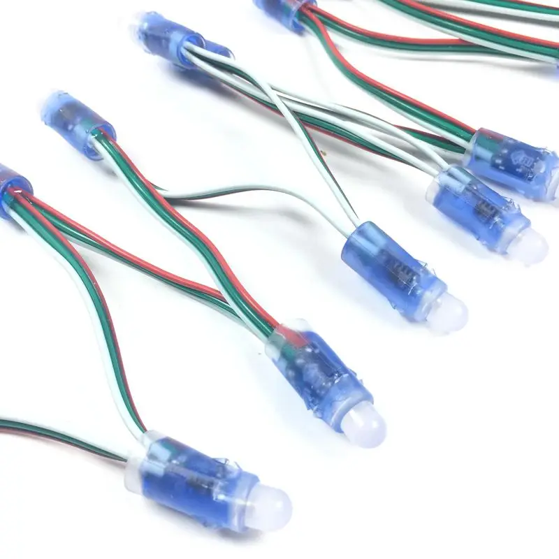 50 светодиодный s 12 мм WS2811 2811 IC полный Цвет пикселей модуль светильник вход DC5V IP68