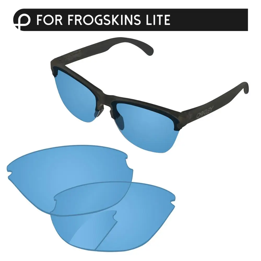 Crystal Blue PapaViva Сменные линзы для аутентичных солнцезащитных очков Frogskins Lite OO9374 Поляризованные-несколько вариантов - Цвет линз: Crystal Blue