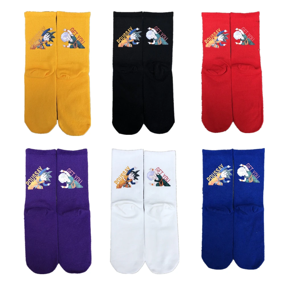 

Мужские осень-зима мультфильм хлопок счастливые аниме носки Harajuku уличной моды забавные носки для девочек