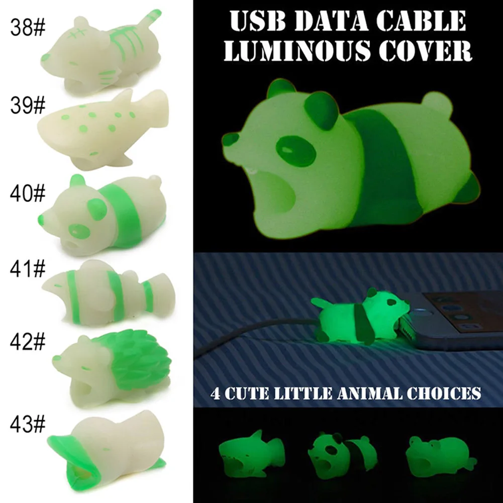 Защита кабеля Милая защита в форме животного предотвращает поломку для iPhone