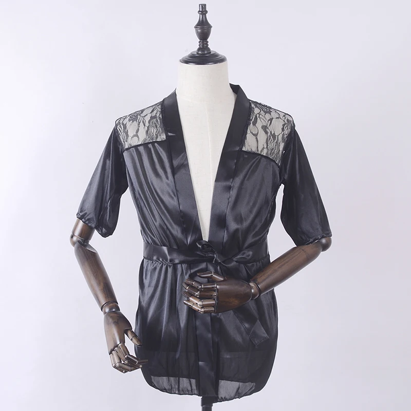 

Ladies Sexy Belt Silk Satin Night Dress Sleeveless Nighties V-neck Nightgown Nightdress Lace Sleepwear Nightwear Women