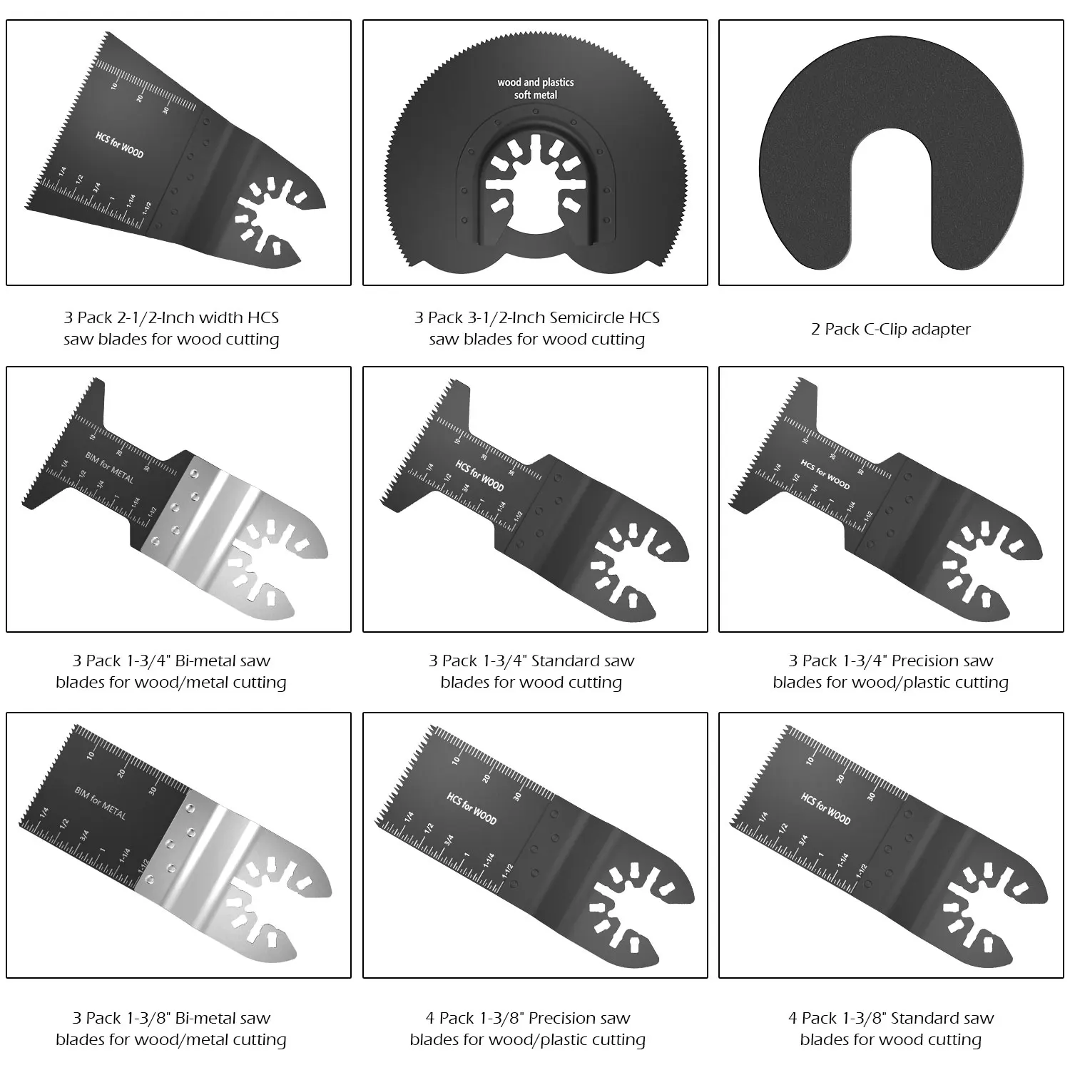 Многофункциональные лезвия для пилы из высокоуглеродистой стали 28 шт.|Полотна
