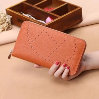 san maries brand fashion genuine leather women wallet long cowhide multiple cards holder clutch female purse standard wallets