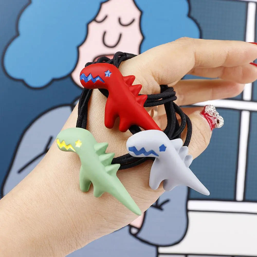 Матовая повязка для волос с маленьким динозавром Корейская мультяшная