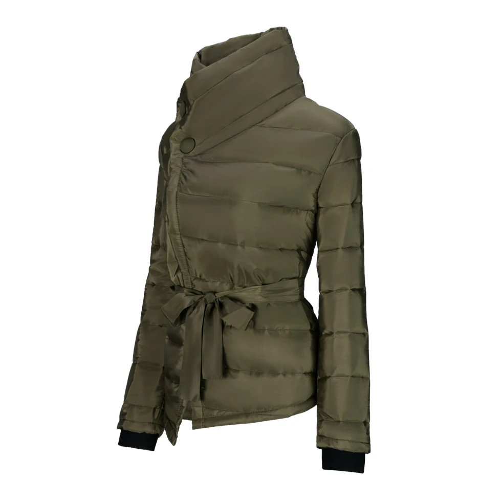 Женские парки пальто с высокой горловиной асимметричный подол бант простые