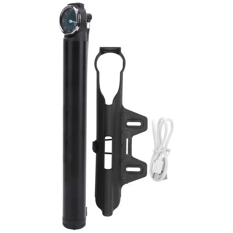 

Portable Electric Pump Tire Inflator USB Charging 120PSI for American and French Valve Bike Road Mountain Bicycle