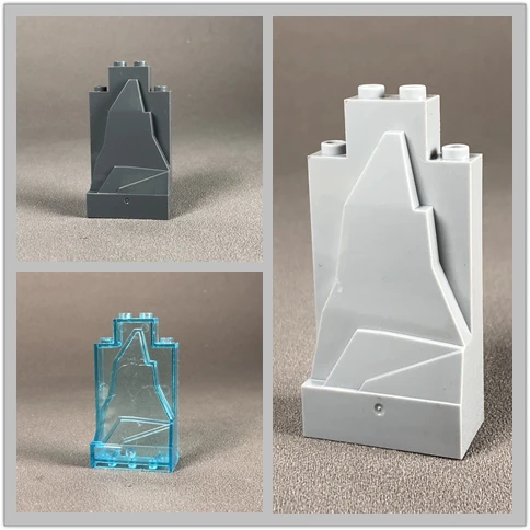 20 шт./лот Настенные блоки Iceberg Mountain светло голубой с блестками 2X4X6 подходит для