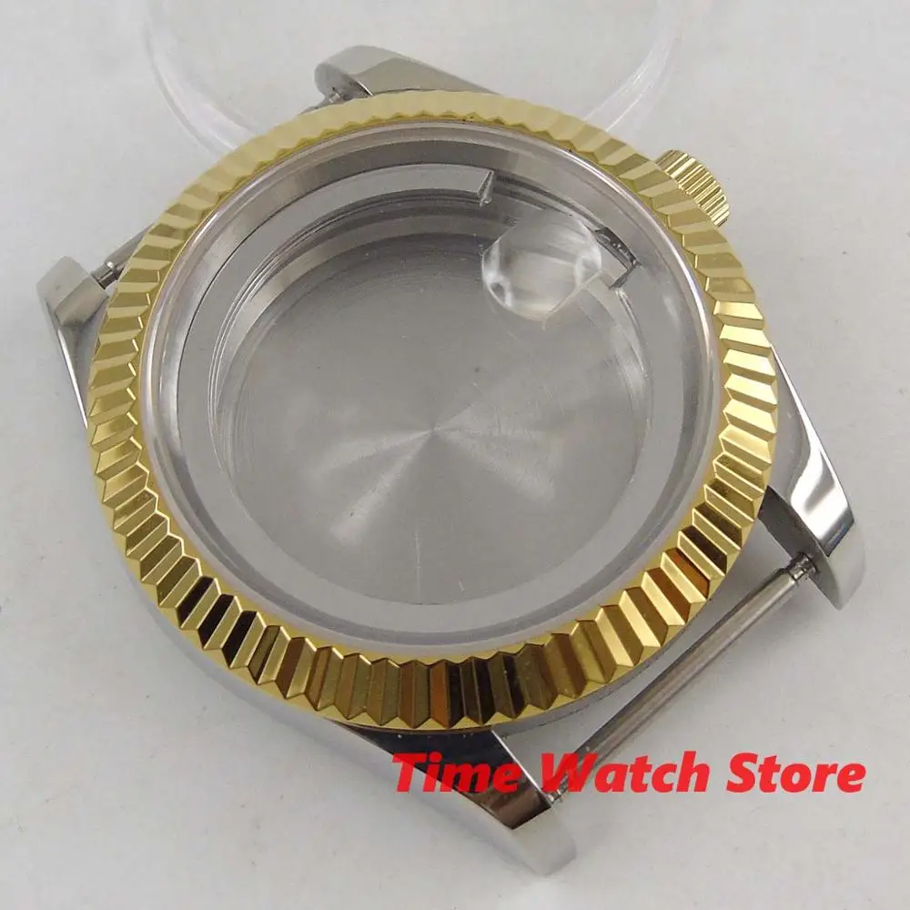Чехол для часов 40 мм из сапфирового стекла мужские стальные часы 316L подходит ETA 2824