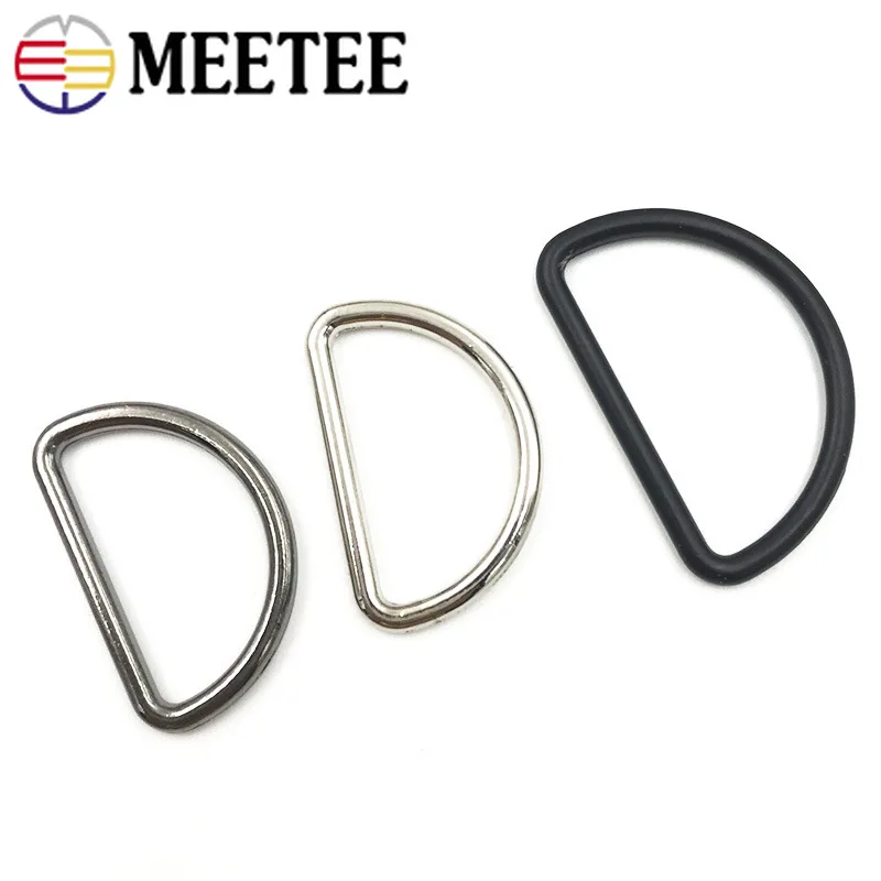 Meetee 10 шт. 10-50 мм Металлические пряжки d-образные кольца тесьма для ремня ошейник