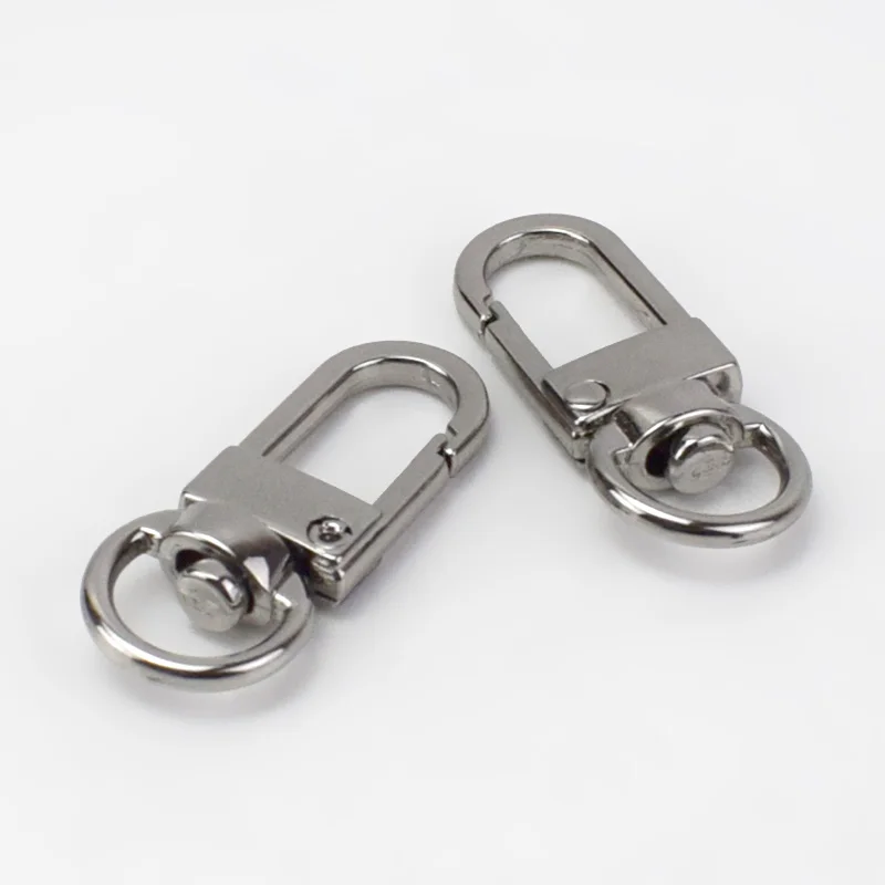 silver 10/30 шт металлический мешок пряжки ошейник пряжки для сумочки, цепь на ремешке для застежками Поворотный замок-Карабин Пряжка с застежкой-крючком оборудование кожа Carfts - Цвет: silver