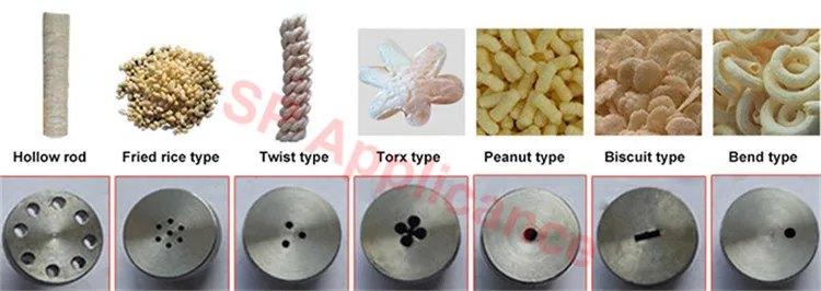 Воздушный Еда экструдер кукурузы Рисовый пудинг штранг прессования с 7/10/14 пресс