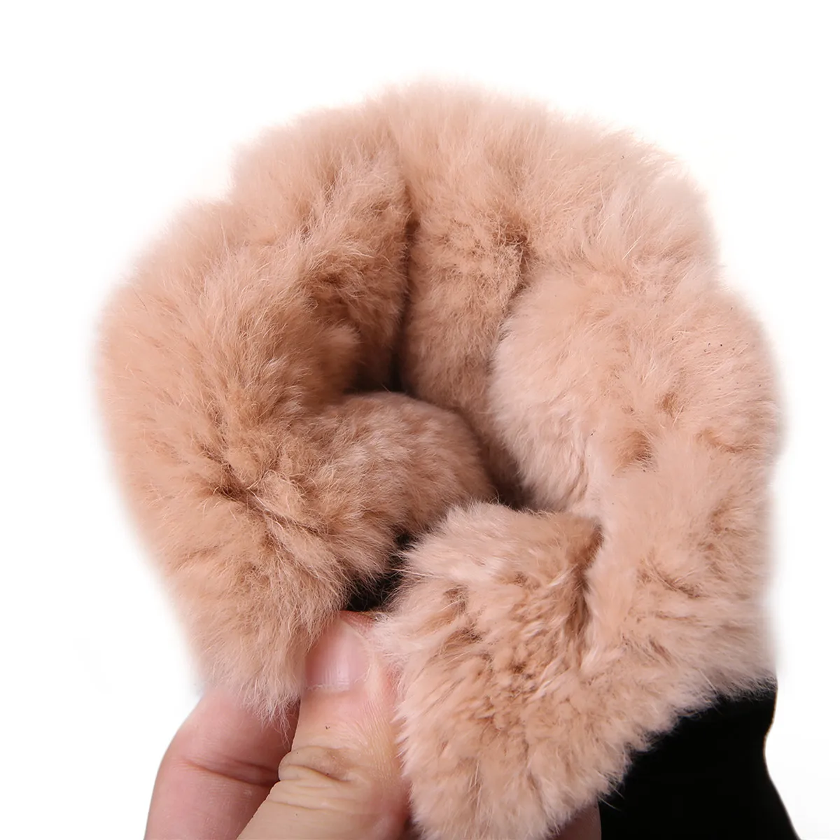 Женские зимние ботинки из натуральной кожи на плоской подошве с двойной молнией