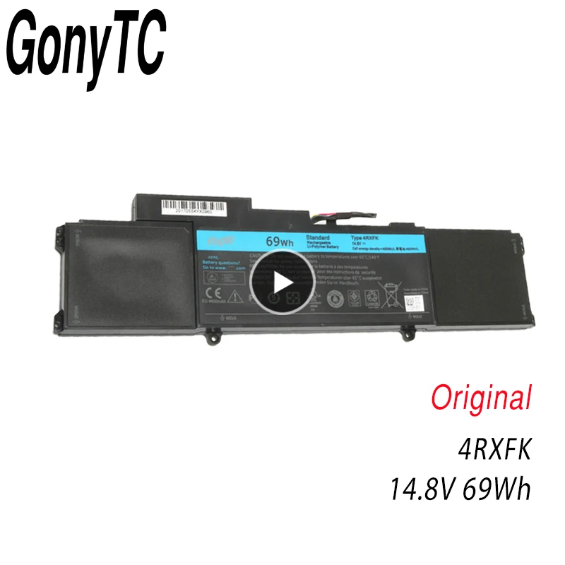 Аккумулятор GONYTC 14 8 в 69 Втч новый оригинальный 4rxfk для ноутбука Dell XPS Ultrabook L421 L142x L421x