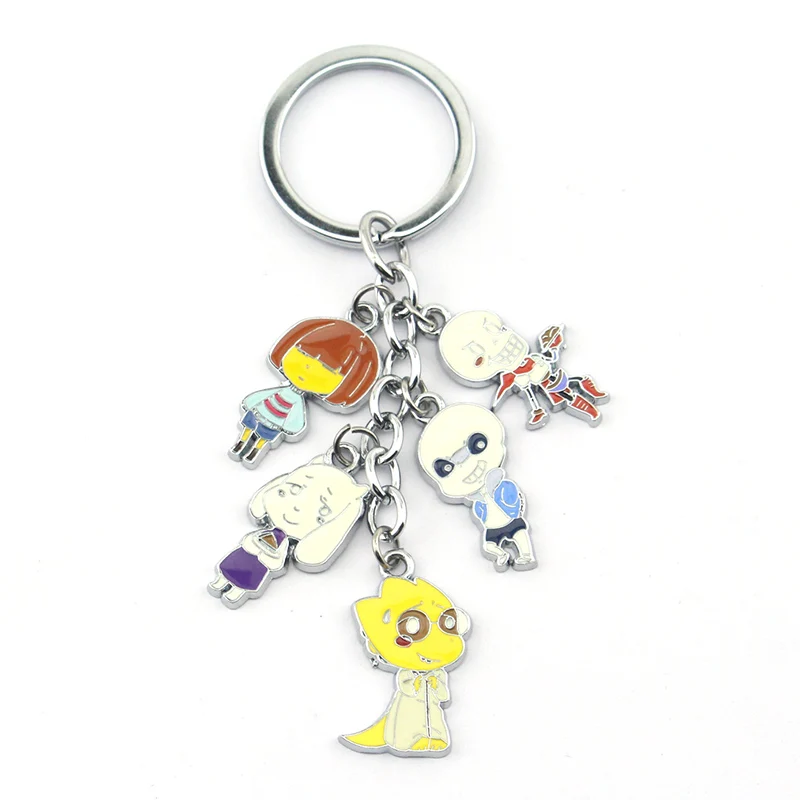 Хит продаж Аниме игра брелок Undertale Frisk Sans Toriel Papyrus Alphys модные аксессуары кулон для