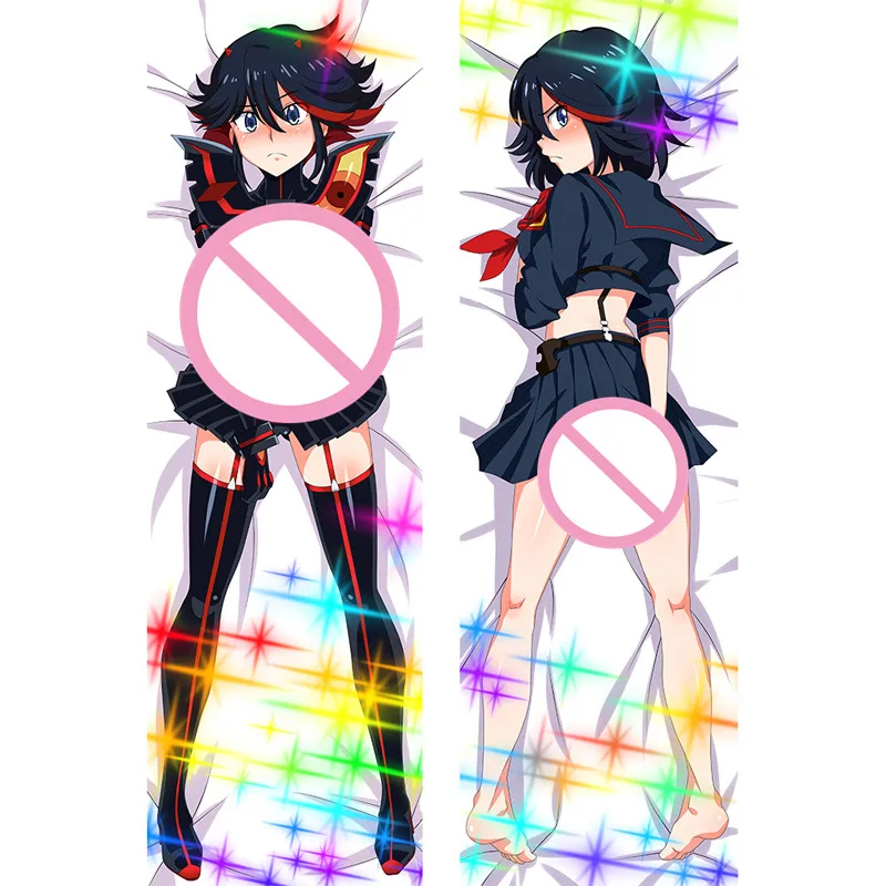 MMF-funda de almohada de Kill la Kill (Kiru Ra Kiru), chica sexy, Ryuko Matoi & Satsuki Kiryuin, funda de almohada para el cuerpo, Dakimakura-4