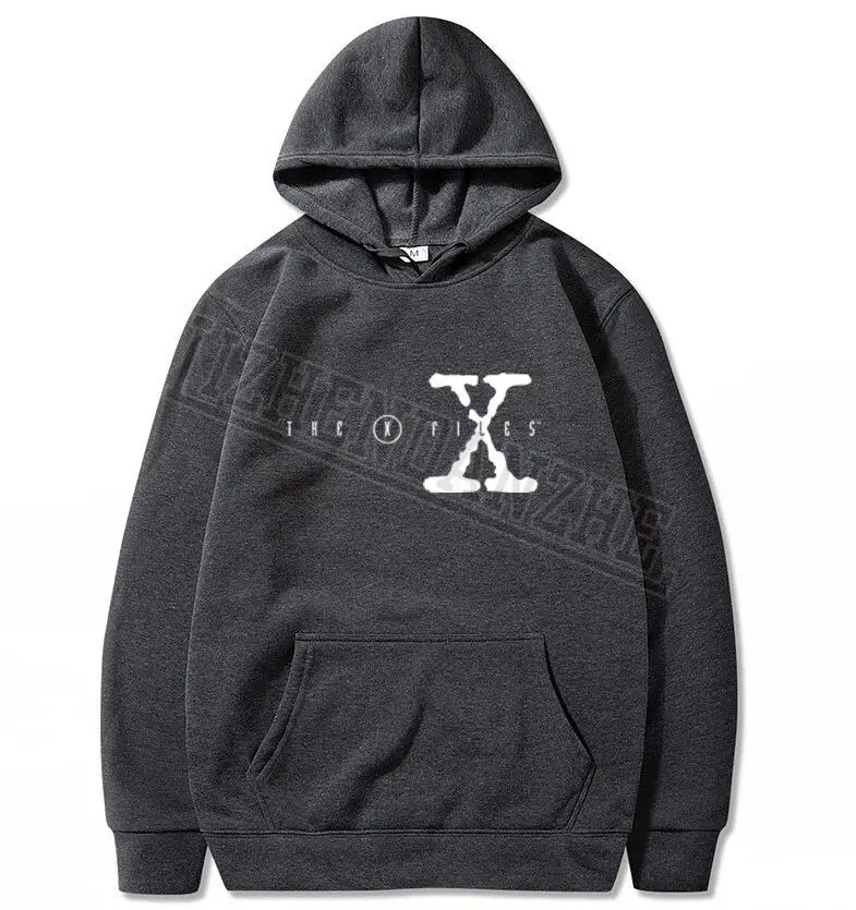 Мужские худи с логотипом сериала The X повседневные толстовки капюшоном на весну и