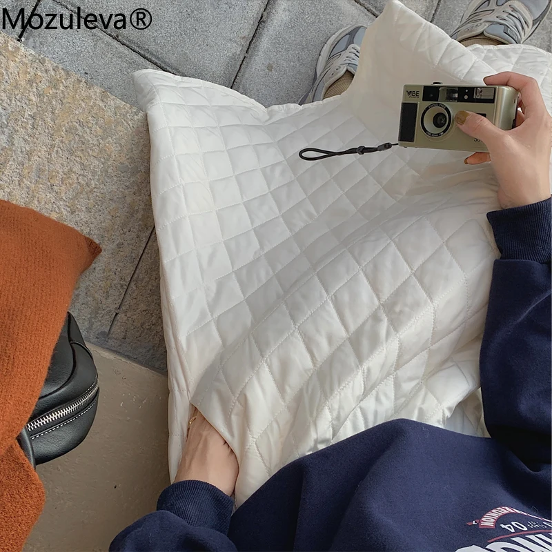 Осень-зима 2021 женские утепленные хлопковые юбки женская модная клетчатая