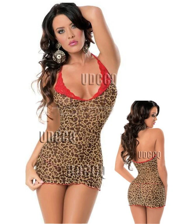Сексуальные леопардовые костюмы кружевное нижнее белье женское эротическое