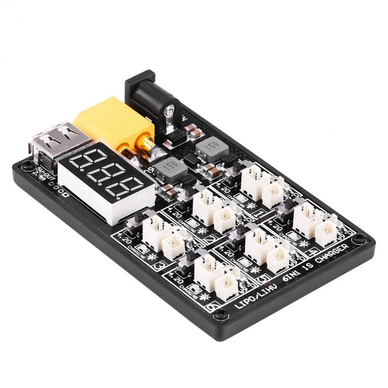 6In1 LiPo Charging Board 1S Battery Charger RC Accessory with USB Interface | Электроника