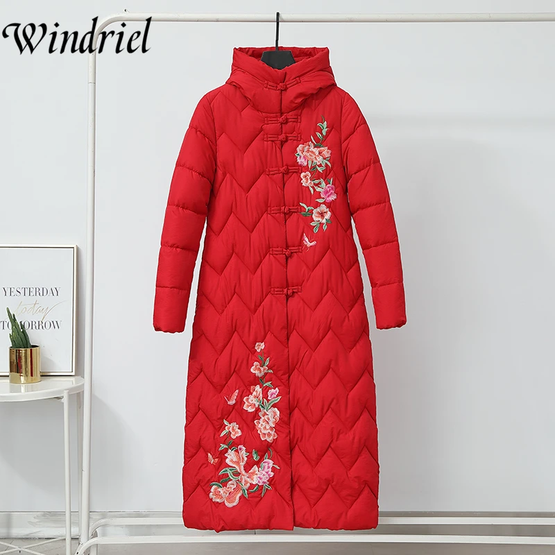 Зимнее женское пальто новинка 2021 зимнее с капюшоном Длинные парки куртка