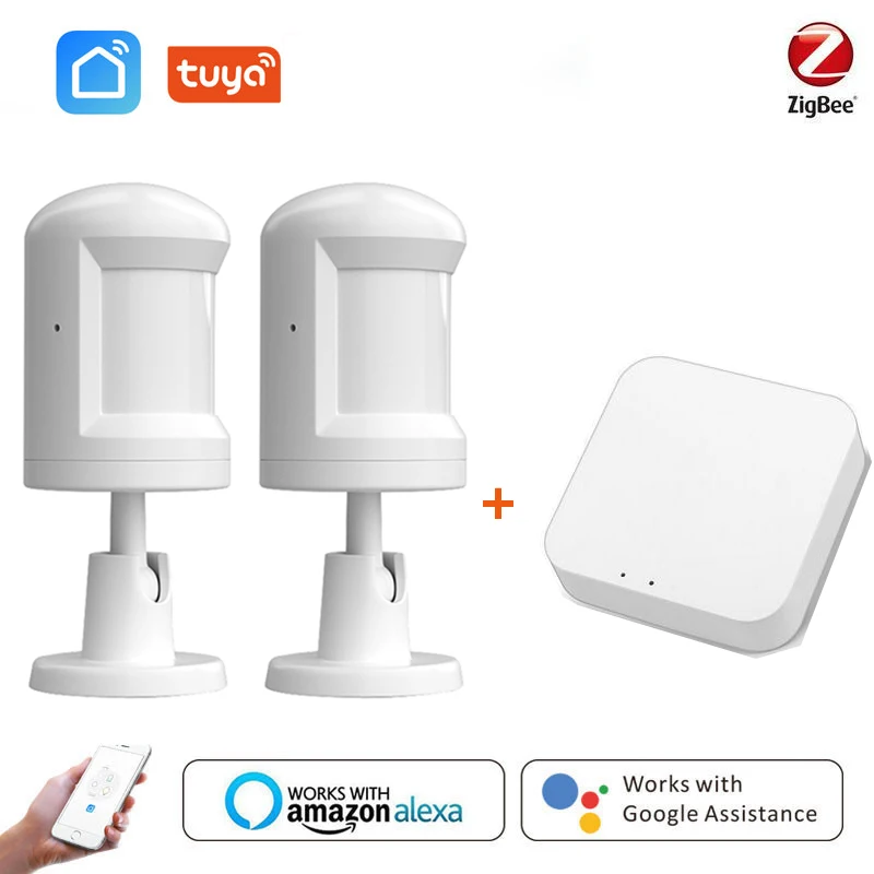 Смарт-Датчик Zigbee 3 0 с функцией обнаружения движения подставкой со хаб Tuya