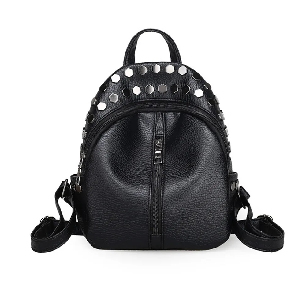 

Alligator Mini Backpack Women Girls Knapsack School Bags Teenagers Rucksack PU Leather Rivet Zipper Small Back Bag Sac A Dos#H10