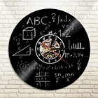 Настенные часы с математическим уравнением, научное искусство, математическая формула, виниловая запись, настенные часы для школы, декор для стен математики, учителя, подарок