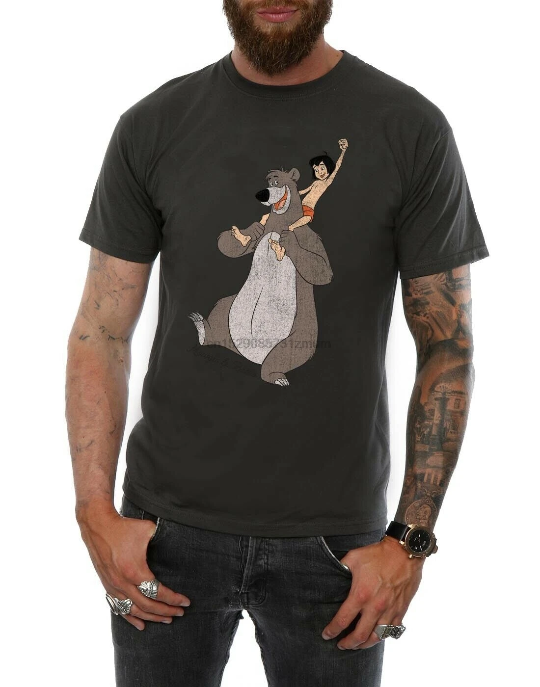 Мужская классическая футболка Книга джунглей Маугли и балу s Wo с капюшоном